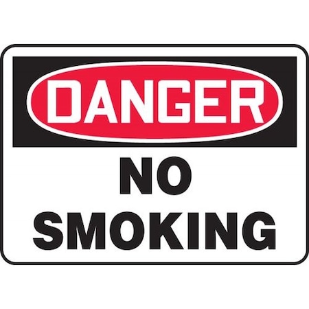 Accuform MSMK133VP Safety Sign, DANGER NO SMOKING, 10 X 14, Plastic MSMK133VP